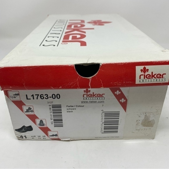 RIEKER L1763-00 LADIES BLACK HOOK AND LOOP SHOES - Picture 7 of 7
